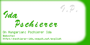 ida pschierer business card